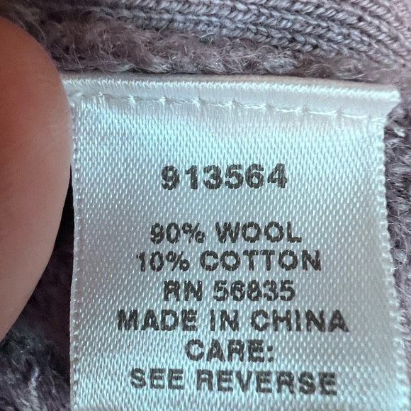 Cabela's Size L Lavender Pockets Wool Button-Up Cardigan Embroidery NWOT - Picture 5 of 11